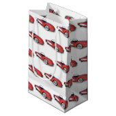 Retro rood en wit 1960 Corvette Klein Cadeauzakje (Voorkant Gekanteld)