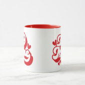 Retro Rood en Wit Be Mine Mok (Midden)