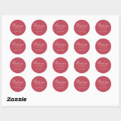 Retro Rood en Wit Bedankt Bakkerij Ronde Sticker (Vel)