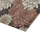 Retro Rood en Wit Chrysanten Snijplank (Hoek)