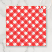 Retro Rood en Wit Plaid Recept Labels (Achterkant)