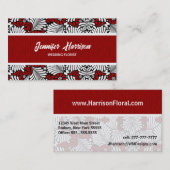 Retro rood en wit varen Professional Visitekaartje (Voorkant / Achterkant)