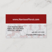 Retro rood en wit varen Professional Visitekaartje (Achterkant)