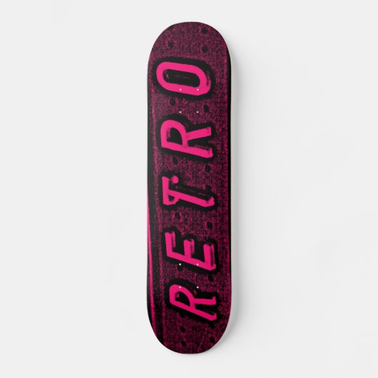Retro - rood en zwart skateboard (Voorkant)