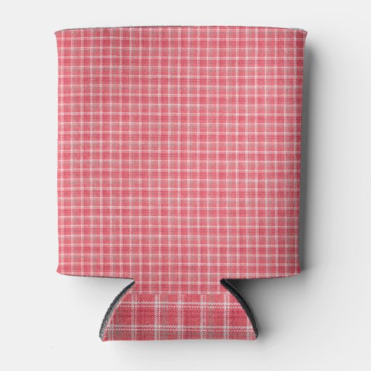 Retro rood geruite tartan: naadloos patroon. blikjeskoeler (Voorkant)