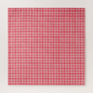 Retro rood geruite tartan: naadloos patroon. legpuzzel