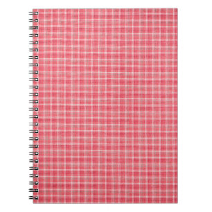 Retro rood geruite tartan: naadloos patroon. notitieboek