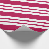 Retro Rood Gestreept Kerst Snoep Verpakking Papier (Hoek)