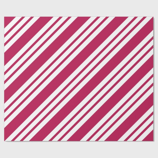 Retro Rood Gestreept Kerst Snoep Verpakking Papier (Vlak)