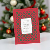 Retro rood groen Mid Century Modern Holiday Kaart