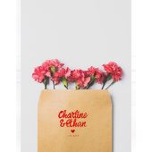 Retro rood handschrift bruiloft rubberstempel