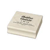 Retro rood handschrift bruiloft rubberstempel (Stempel)