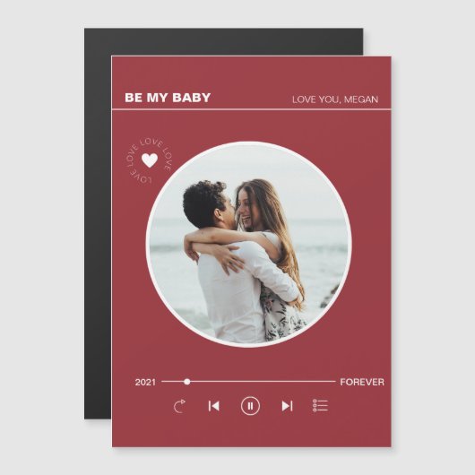 Retro Rood Hart Voor eeuwig Liefde Valentijns Kaar (Voorkant / Achterkant)