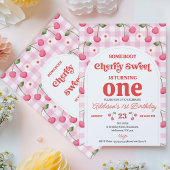 Retro Rood Iemand Kersen Zoete Verjaardag Kaart