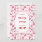 Retro Rood Iemand Kersen Zoete Verjaardag Kaart (Achterkant)