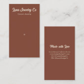 Retro Rood Minimaal 1 Speld Sieraden Visitekaartje (Voorkant / Achterkant)