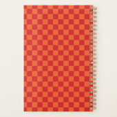 Retro rood oranje dambord 2026 planner (Achterkant)