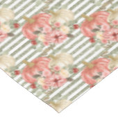 Retro  Rood Pompoen Groen Glitter Streep Tafelkleed (Gekanteld)