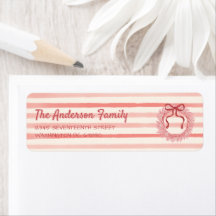 Retro Rood Roze Getrokken Boog Krans Kerstmis