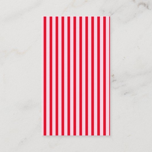 Retro rood & roze strepen The Panty Game  Informatiekaartje (Achterkant)