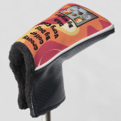 Retro Rood Sinaasappel Geel "Groovy Golfer Cool Da Golfheadcover (3/4 voorkant)