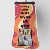 Retro Rood Sinaasappel Geel "Groovy Golfer Cool Da Golfheadcover (Draai 90)