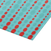 Retro Rood & Turquoise Stippen Snijplank (Hoek)