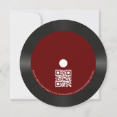 Retro Rood Vinyl Record Bruiloft Opslaan De Datum Save The Date (Achterkant)