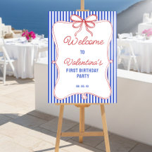 Retro Rood Wit & Blauw Klasse Strepen Strikken Wel