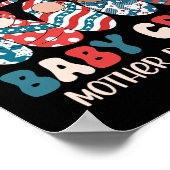 Retro rood wit blauw poster (Hoek)