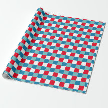Retro rood wit blauw tartan ruitjespatroon 4 juli