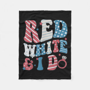 Retro Rood Wit En Ik Doe 4 Juli Vrijgezellenfeest Fleece Deken