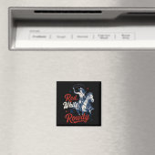 Retro Rood Wit En Wild 4 Juli Rodeo Magneet (Insitu (Vaatwasser))