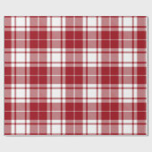 Retro Rood Wit Kerstmis Nieuwjaar Schotse Ruit Cadeaupapier (Vlak)