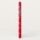 Retro Rood Wit Stippen, Persoonlijk Case-Mate iPhone Case (Achterkant/links)