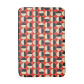 Retro rood zwart beige polka dot sixties patroon badmat (Voorkant Verticaal)