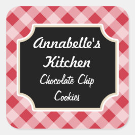 Retro Rood Zwart Keuken Stickers