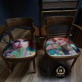 Retro roodharige Tropische Limoen Cocktail Decoupa Tissuepapier