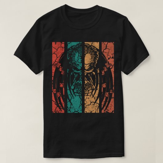 Retro Roofdier Gezicht T-shirt (Design voorkant)
