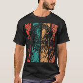Retro Roofdier Gezicht T-shirt (Voorkant)