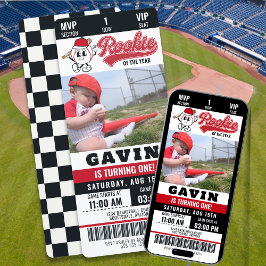 Retro Rookie van het Jaar Basketbal Foto Verjaarda Kaart