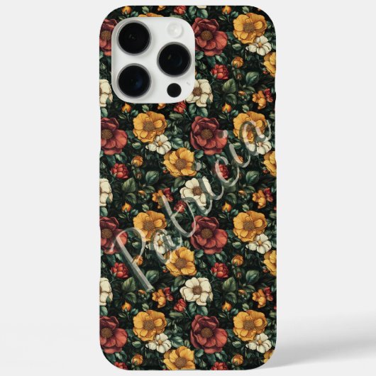 Retro Roos Aangepaste Naam Iphone Hoes Voor Tiener (Achterkant)