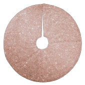 Retro Roos Glitter Tree Rok – Rustieke Kerst Fleece Kerstboom Rok (Voorkant)