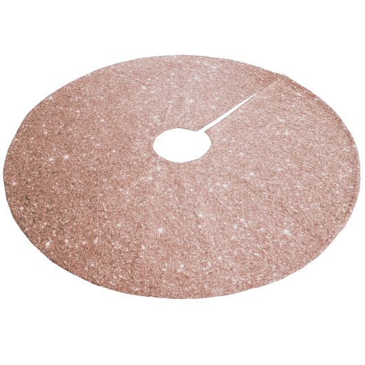 Retro Roos Glitter Tree Rok – Rustieke Kerst Fleece Kerstboom Rok (Gekanteld)