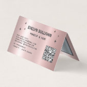 Retro roos gouden oogschaduw palet loyaliteitskaar visitekaartje (Achterkant)