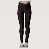 Retro Roos Leggings vrouwen (Voorkant)