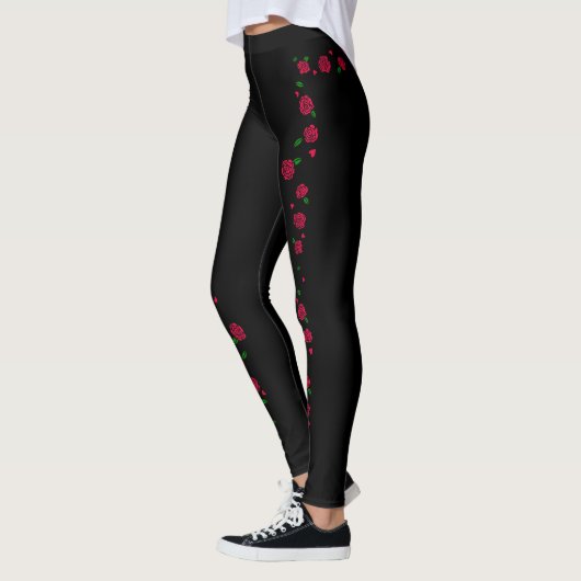 Retro Roos Leggings vrouwen (Links)