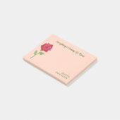 Retro Roos Schattige Grappig Motivatie Huis Kantoo Post-it® Notes (Schuin)