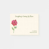 Retro Roos Schattige Grappig Motivatie Huis Kantoo Post-it® Notes (Voorkant)