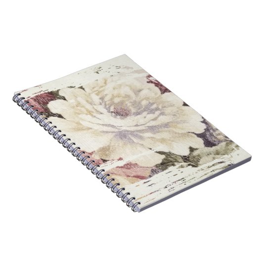 Retro Roos Upholstered Design Notitieboek (Rechterzijde)